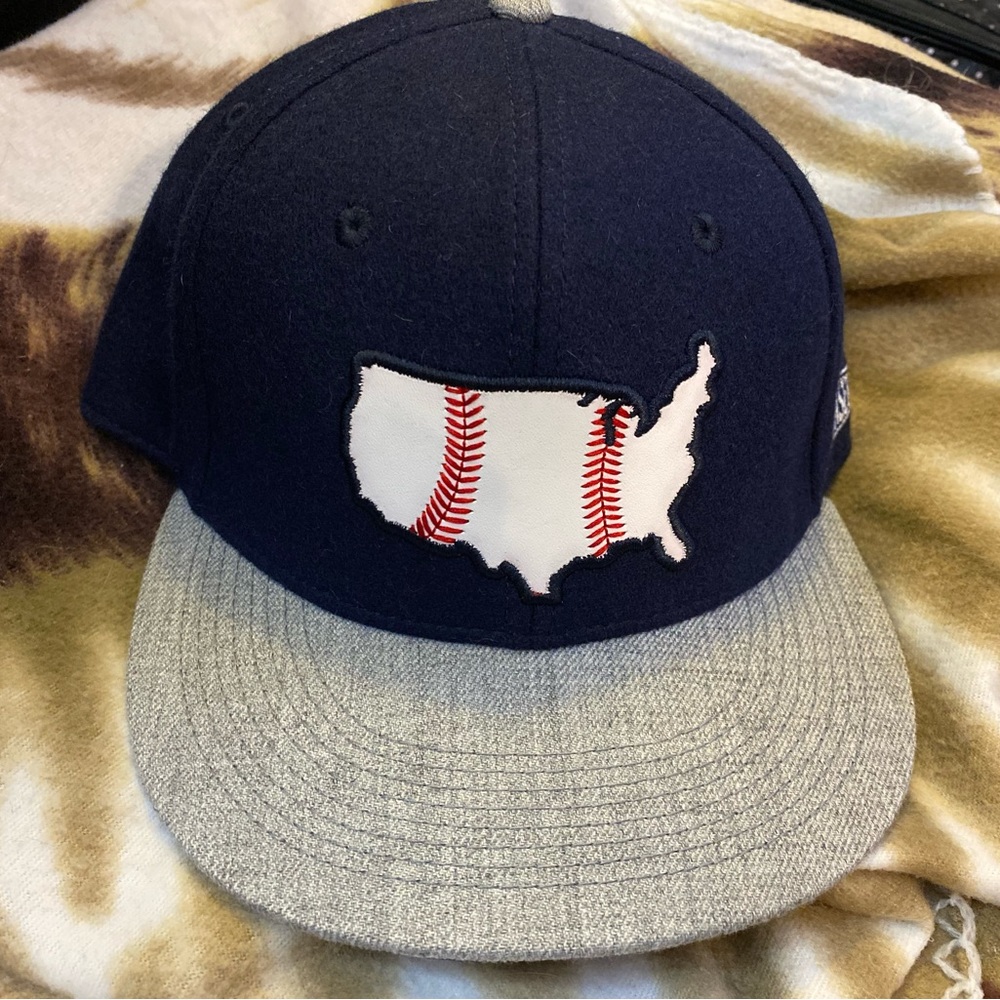 Baseballism Brand Fitted Cap USA Baseball Seams Size 7 1/2